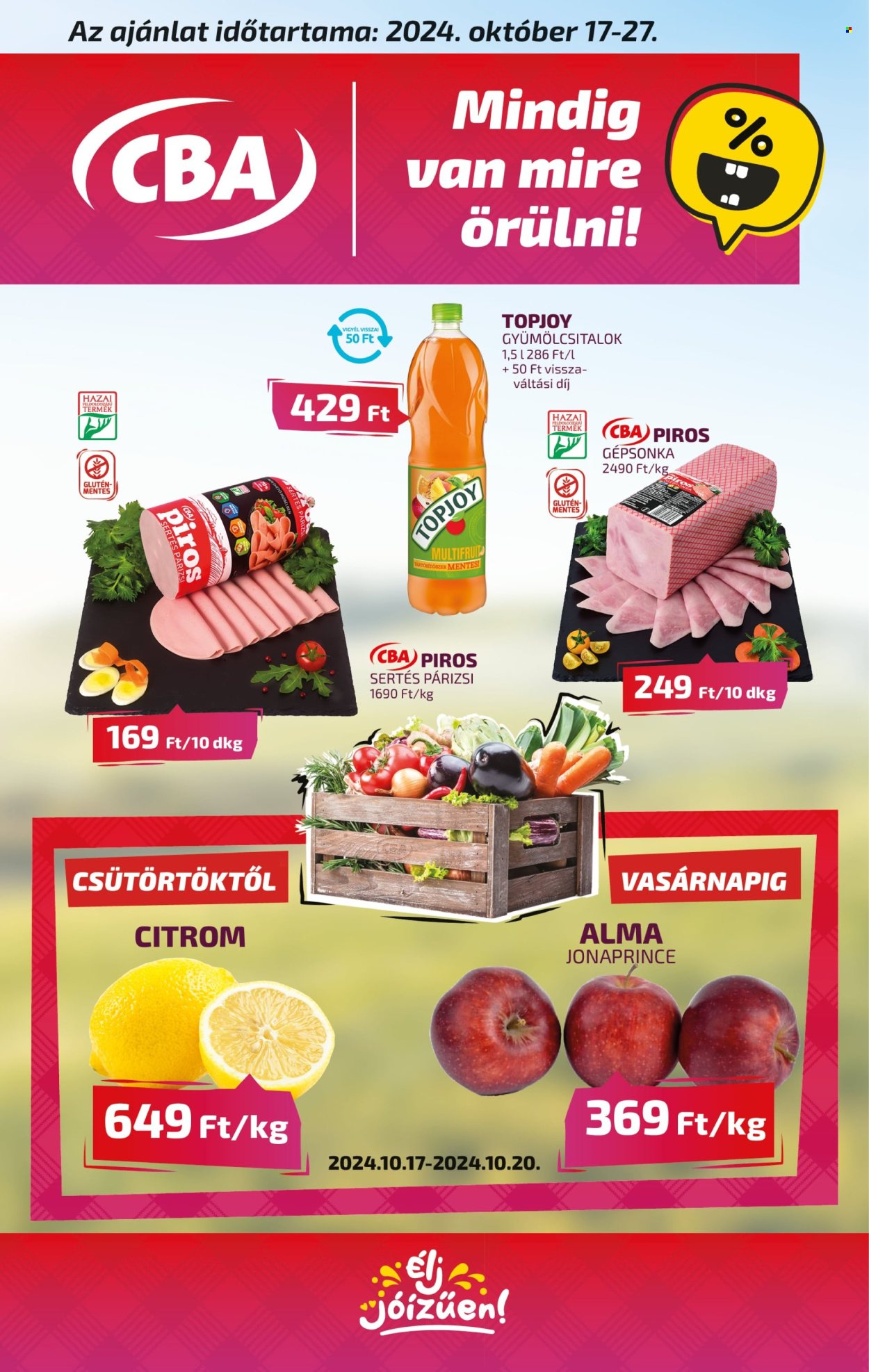 CBA akciós újságok - 2024.10.17 - 2024.10.27. Oldal 1