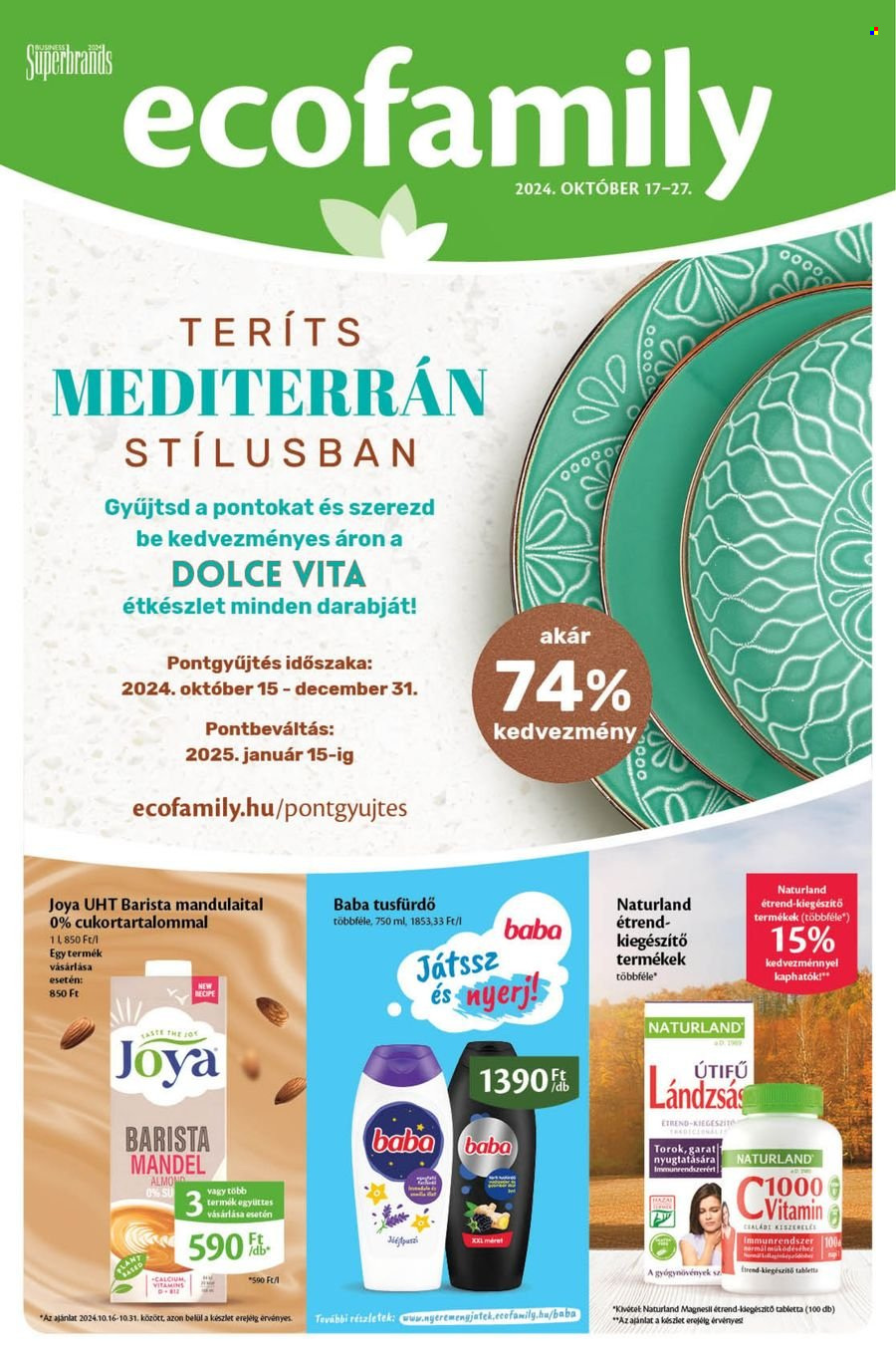 EcoFamily akciós újságok - 2024.10.17 - 2024.10.27. Oldal 1