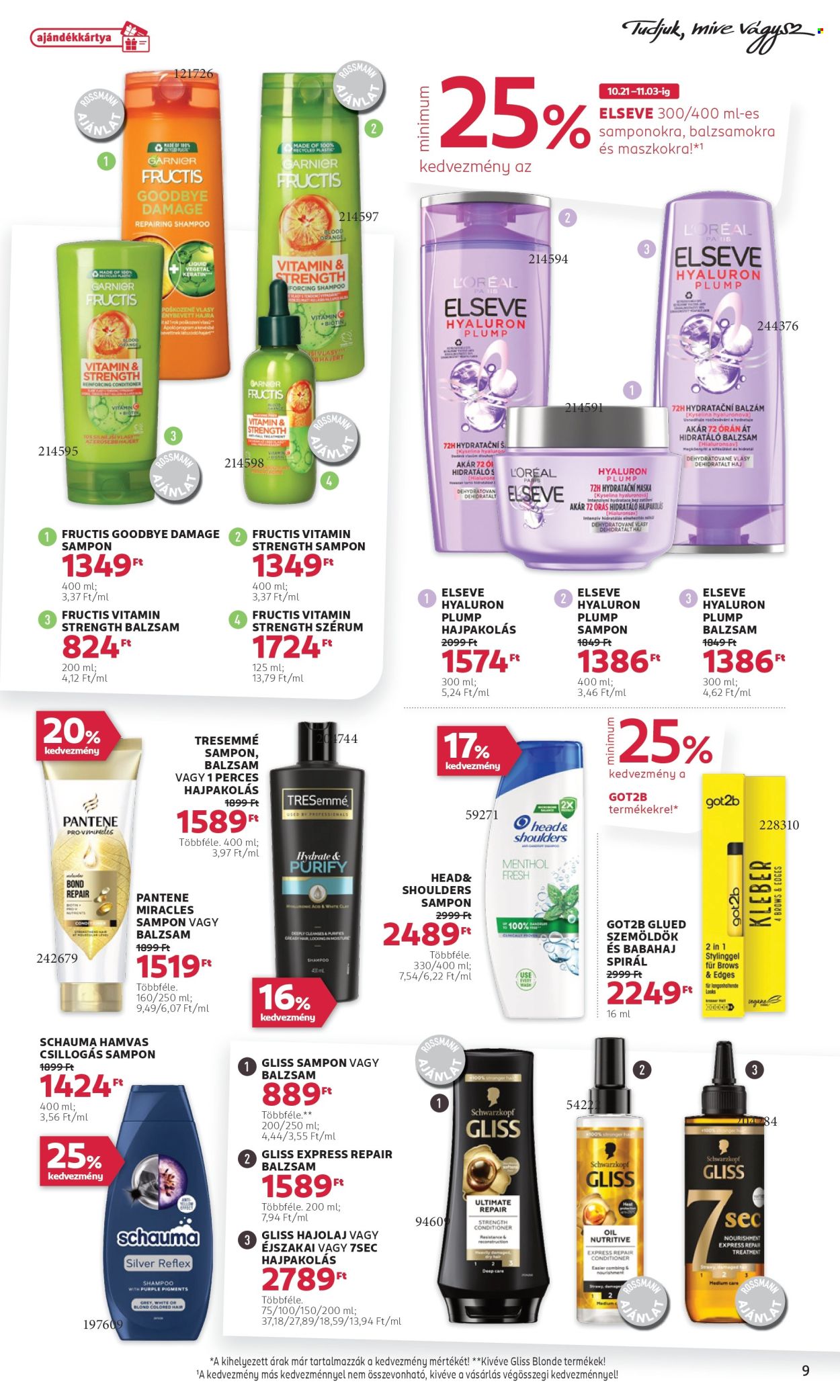 Rossmann akciós újságok - 2024.10.21 - 2024.11.01. Oldal 9