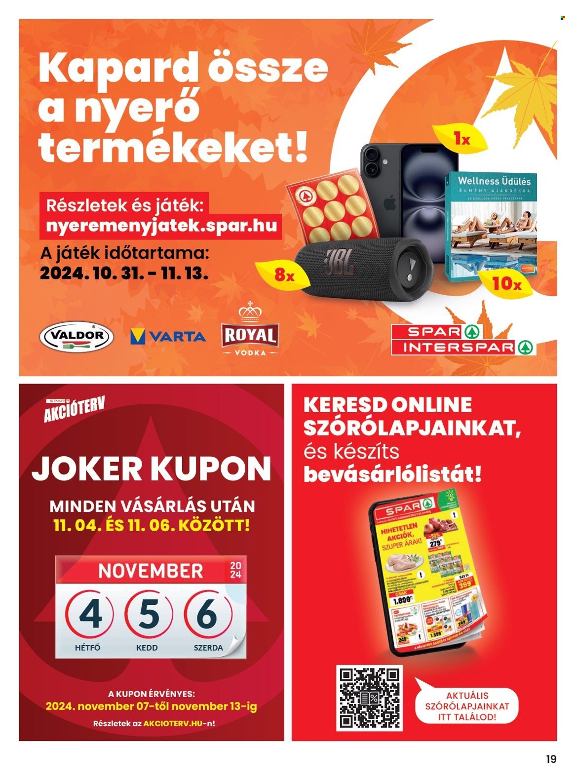 SPAR akciós újságok - 2024.10.31 - 2024.11.06. Oldal 19