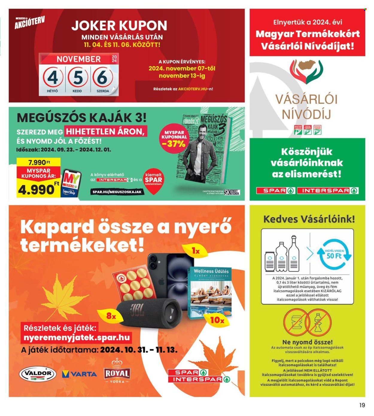 INTERSPAR akciós újságok - 2024.10.31 - 2024.11.06. Oldal 19
