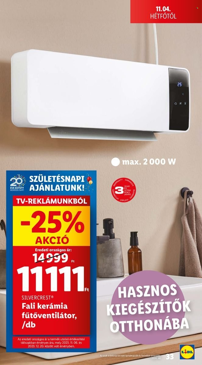 Lidl akciós újságok - 2024.10.31 - 2024.11.06. Oldal 33