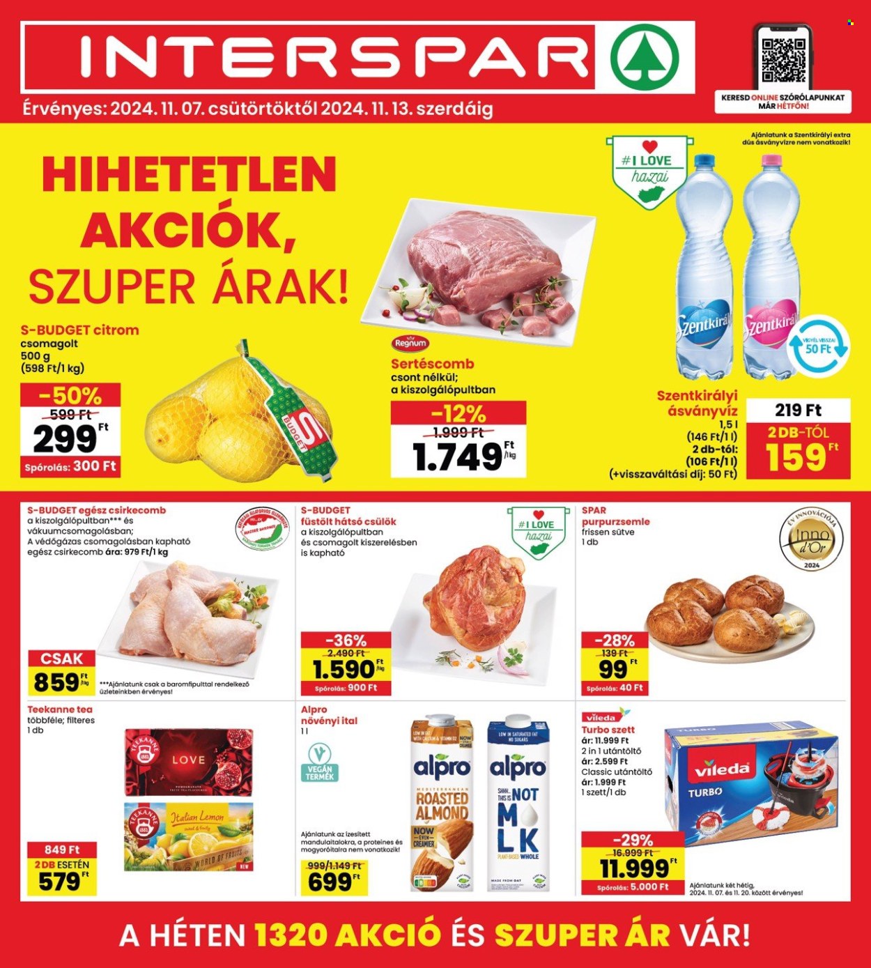 INTERSPAR akciós újságok - 2024.11.07 - 2024.11.13. Oldal 1