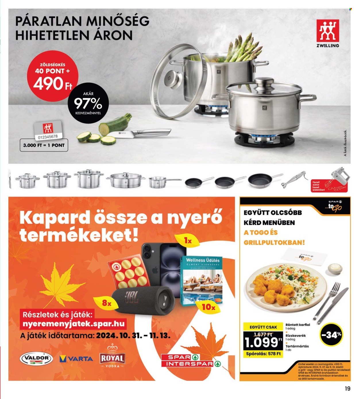 INTERSPAR akciós újságok - 2024.11.07 - 2024.11.13. Oldal 19
