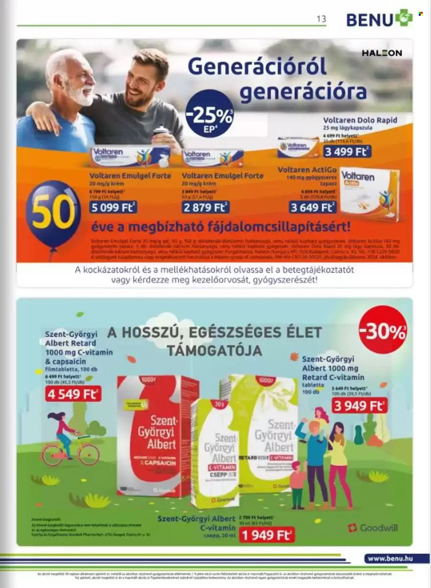 BENU Gyógyszertár akciós újságok - 2024.11.01 - 2024.11.30. Oldal 13