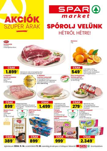 Újság SPAR market - 2024.11.14 - 2024.11.20.