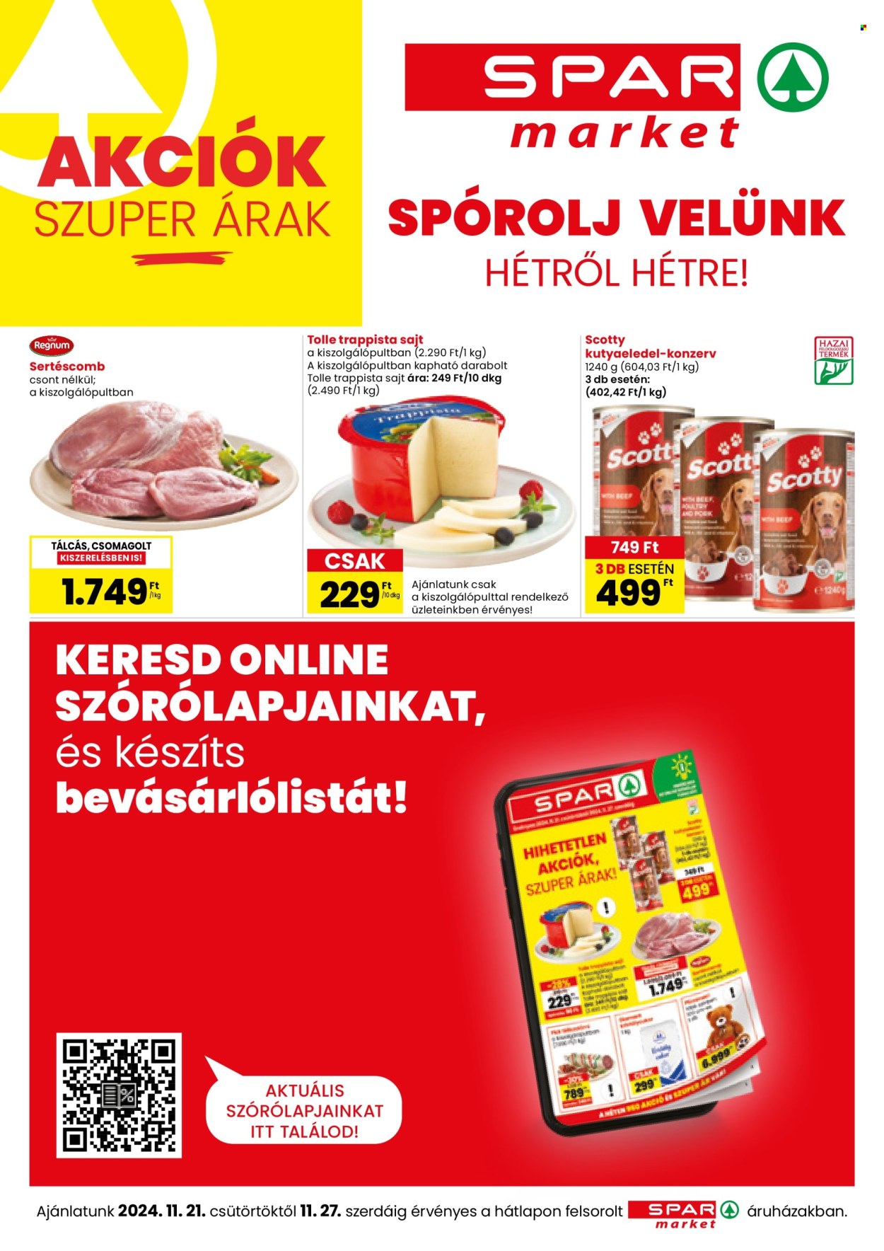 SPAR market akciós újságok - 2024.11.21 - 2024.11.27. Oldal 1