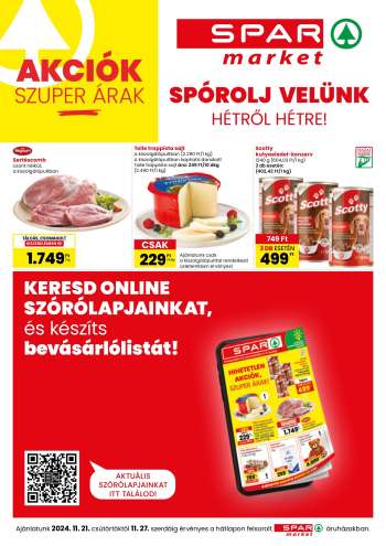 Újság SPAR market - 2024.11.21 - 2024.11.27.
