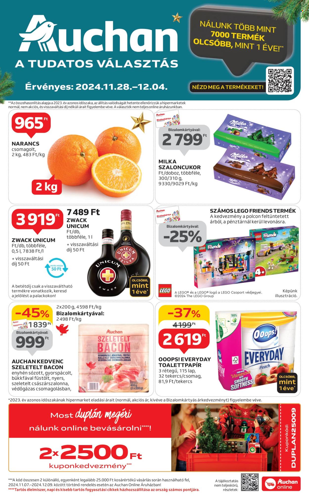 Auchan akciós újságok - 2024.11.28 - 2024.12.04. Oldal 1