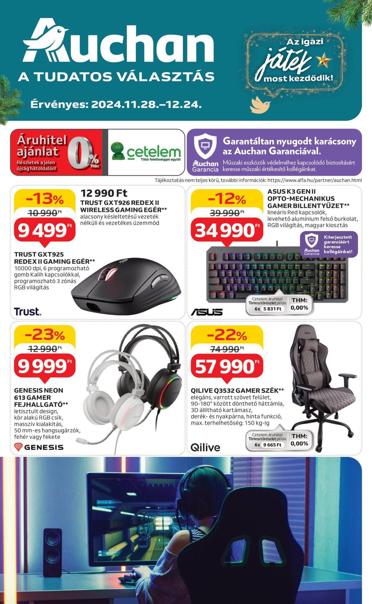 Auchan akciós újságok - 2024.11.28 - 2024.12.24. Oldal 1