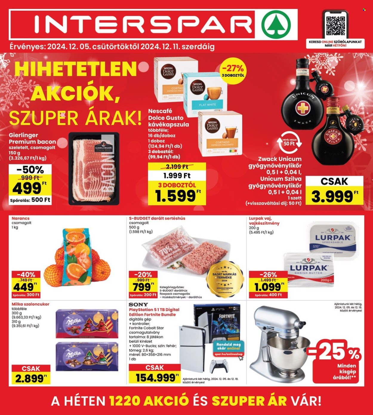 INTERSPAR akciós újságok - 2024.12.05 - 2024.12.11. Oldal 1