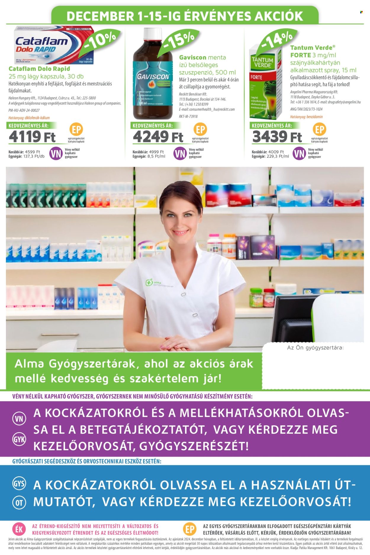 Alma Gyógyszertárak akciós újságok - 2024.12.01 - 2024.12.31. Oldal 20