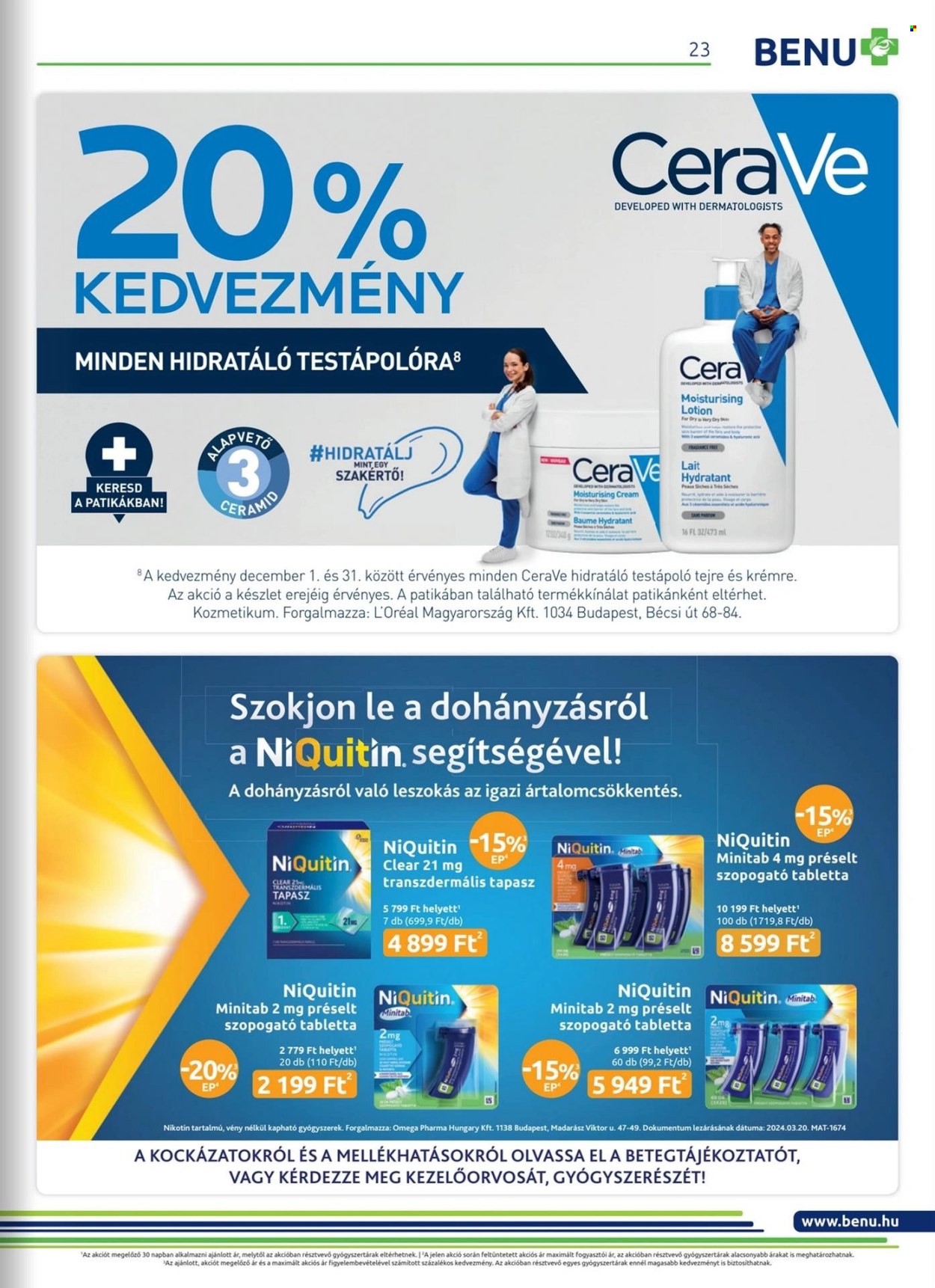 BENU Gyógyszertár akciós újságok - 2024.12.01 - 2024.12.31. Oldal 23