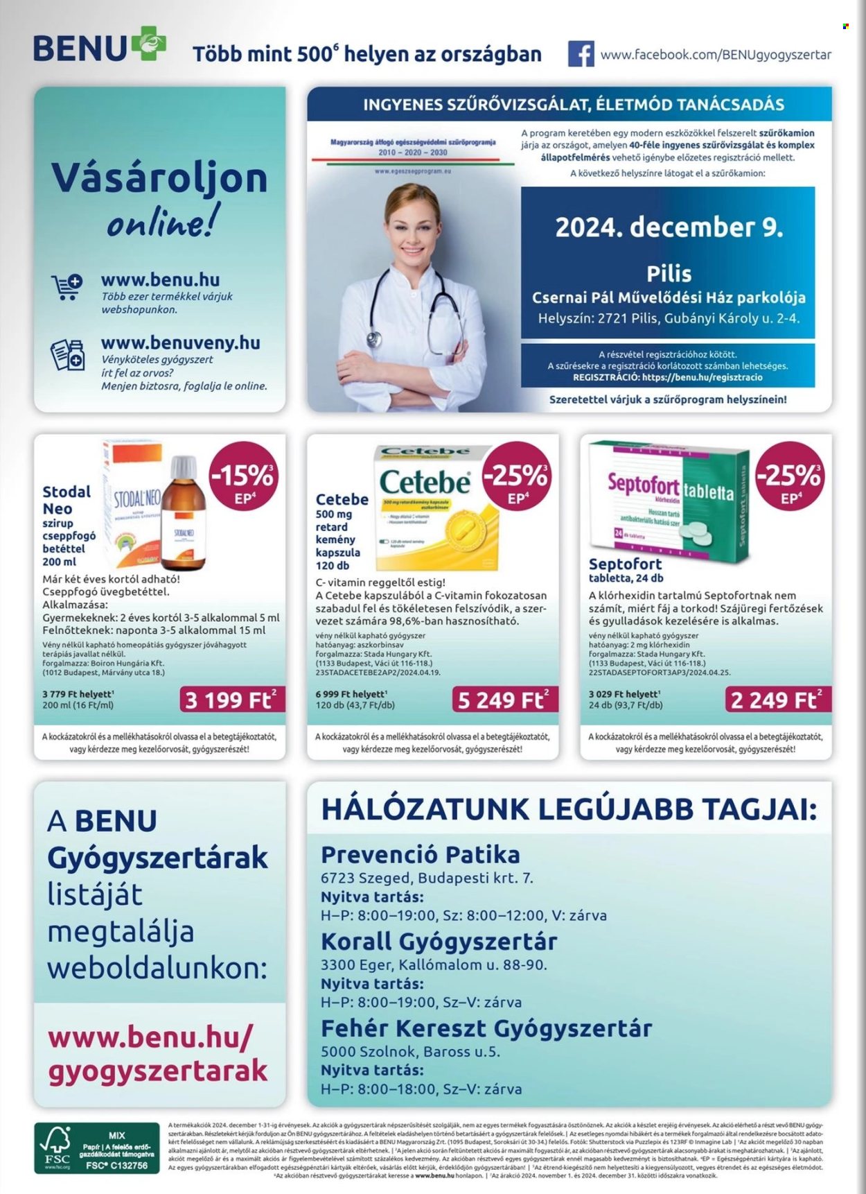 BENU Gyógyszertár akciós újságok - 2024.12.01 - 2024.12.31. Oldal 28