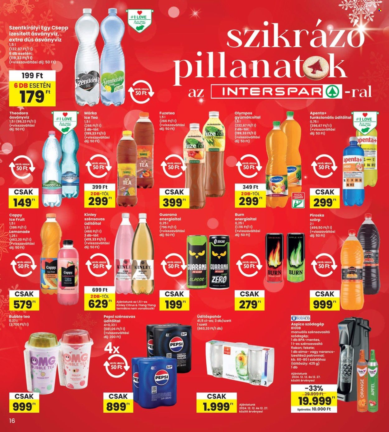 INTERSPAR akciós újságok - 2024.12.12 - 2024.12.18. Oldal 16