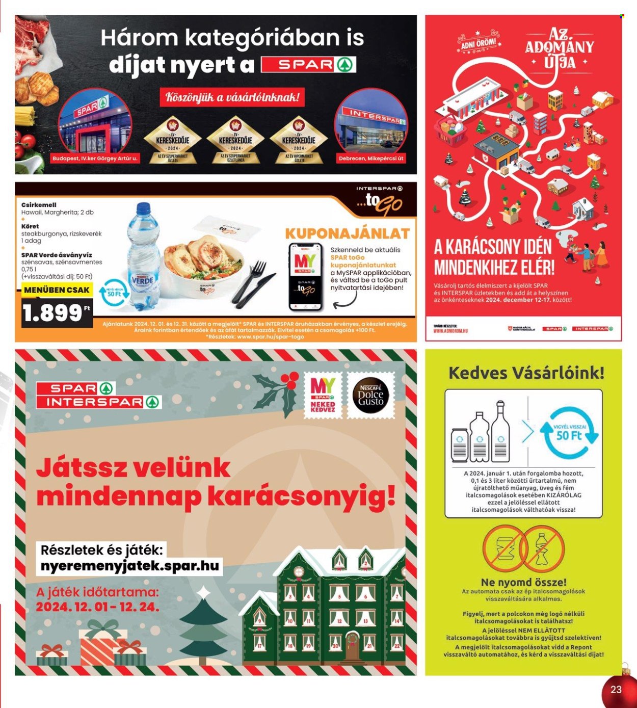 INTERSPAR akciós újságok - 2024.12.12 - 2024.12.18. Oldal 23