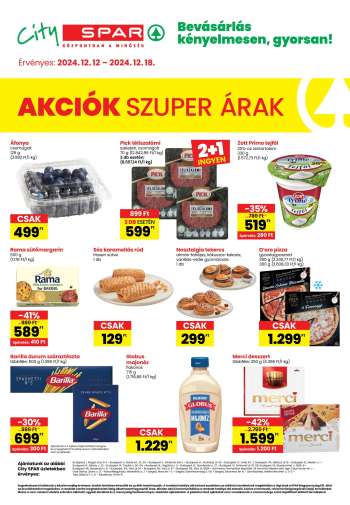 Újság City SPAR - 2024.12.12 - 2024.12.18.