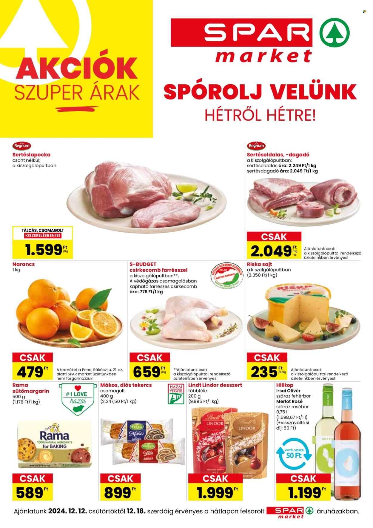 SPAR market akciós újságok - 2024.12.12 - 2024.12.18. Oldal 1