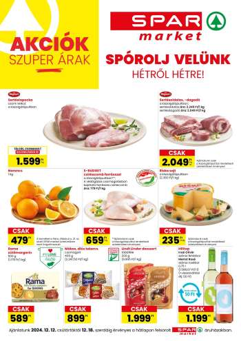 Újság SPAR market - 2024.12.12 - 2024.12.18.