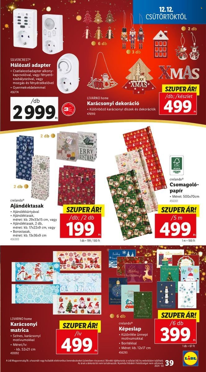 Lidl akciós újságok - 2024.12.12 - 2024.12.18. Oldal 39