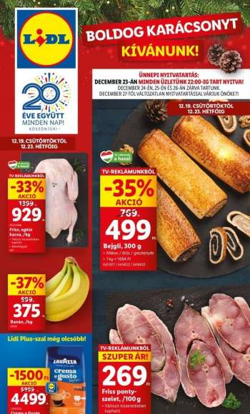Újság Lidl - 2024.12.19 - 2024.12.23.