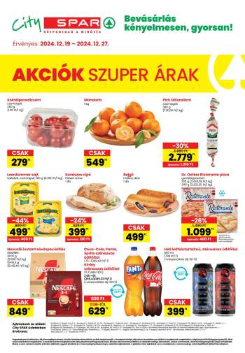 Újság City SPAR - 2024.12.19 - 2024.12.27.