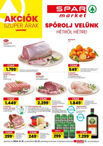 Újság SPAR market - 2024.12.19 - 2024.12.27.