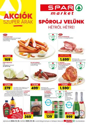 Újság SPAR market - 2024.12.23 - 2025.01.02.