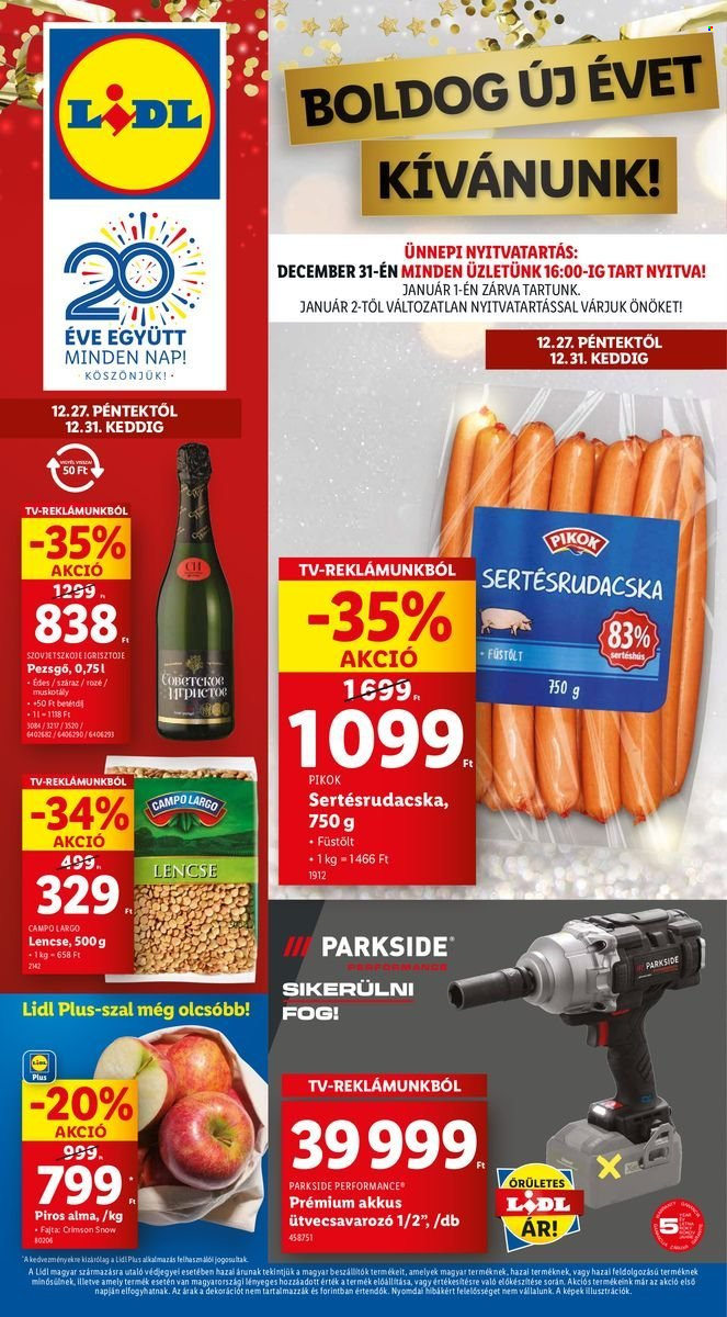 Lidl akciós újságok - 2024.12.27 - 2024.12.31. Oldal 1