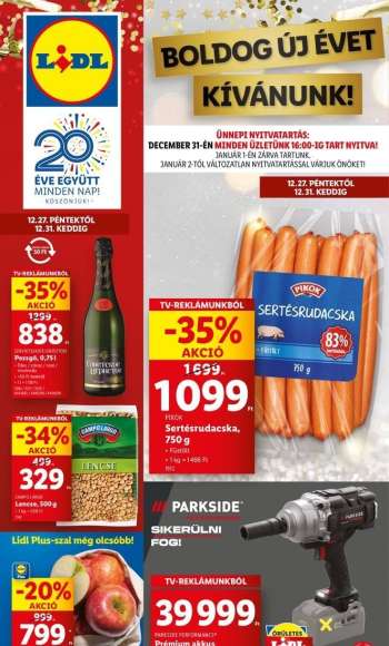 Újság Lidl - 2024.12.27 - 2024.12.31.