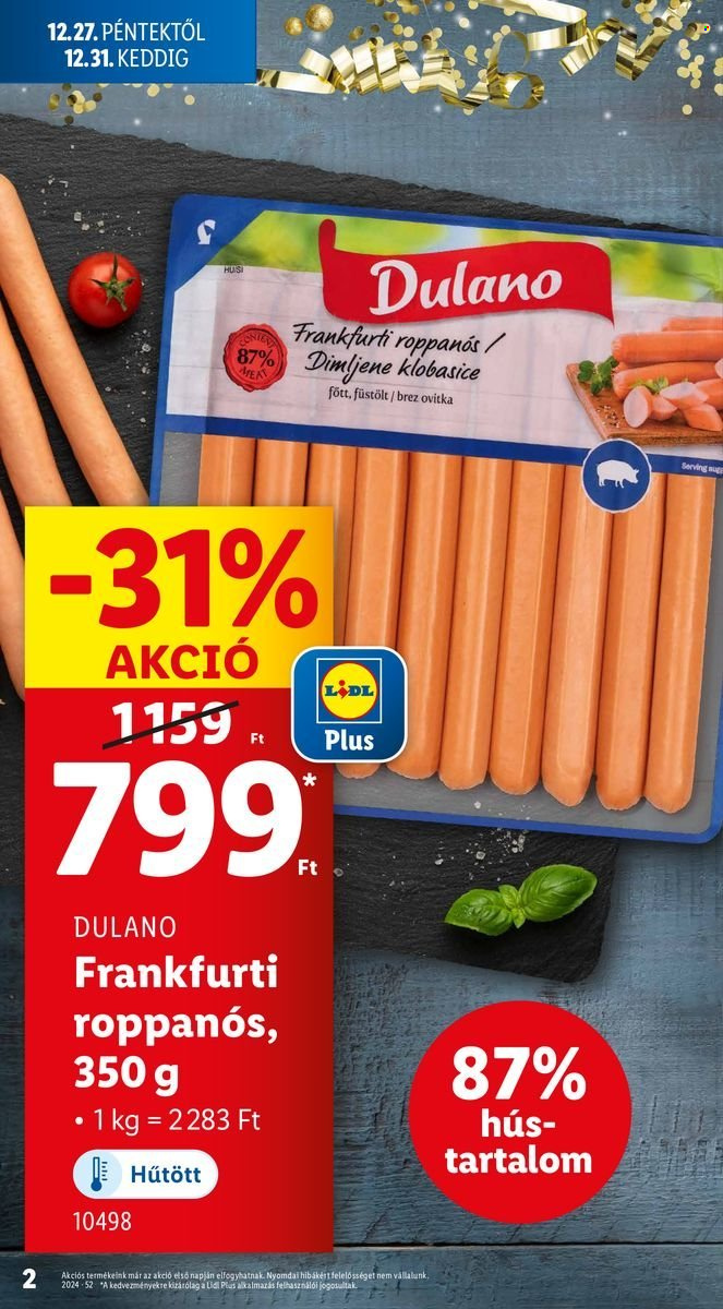 Lidl akciós újságok - 2024.12.27 - 2024.12.31. Oldal 2