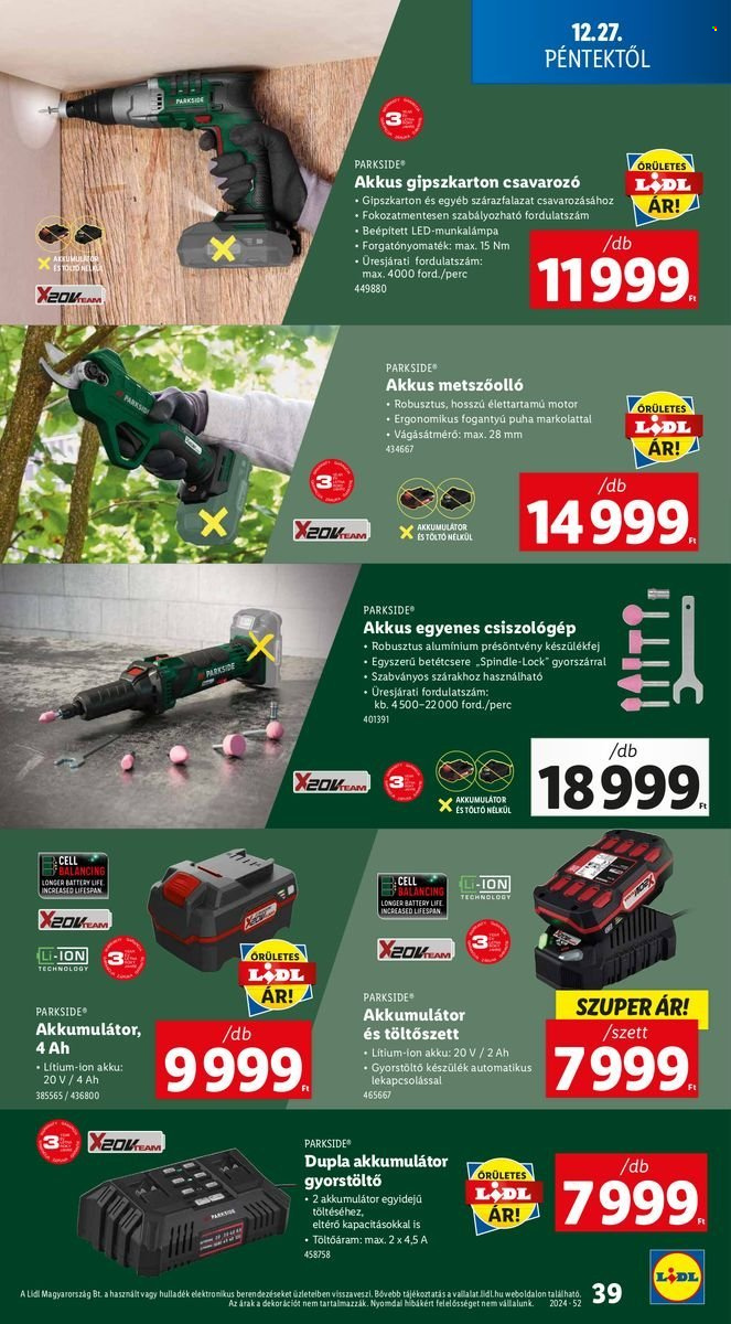 Lidl akciós újságok - 2024.12.27 - 2024.12.31. Oldal 39