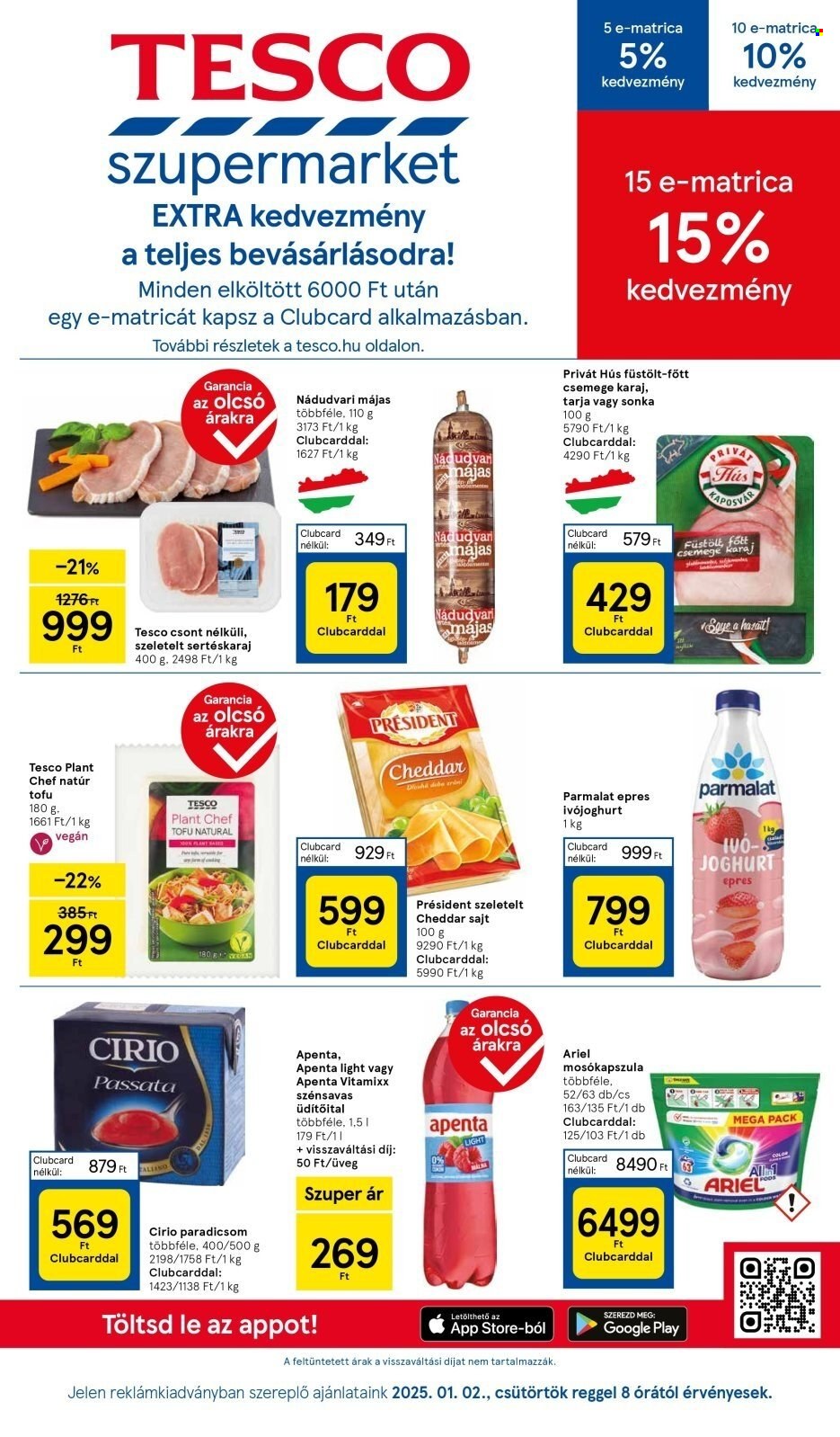 TESCO akciós újságok - 2025.01.02 - 2025.01.08. Oldal 1