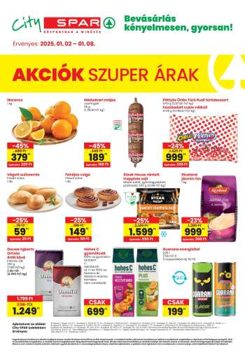 Újság City SPAR - 2025.01.02 - 2025.01.08.