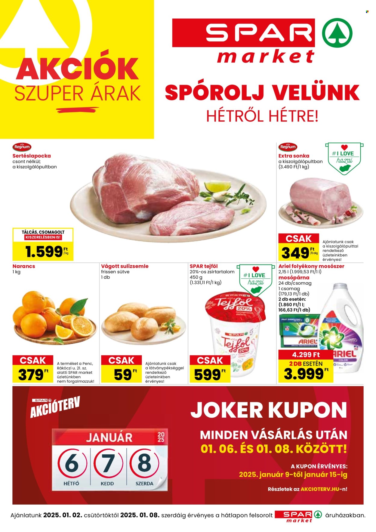 SPAR market akciós újságok - 2025.01.02 - 2025.01.08. Oldal 1