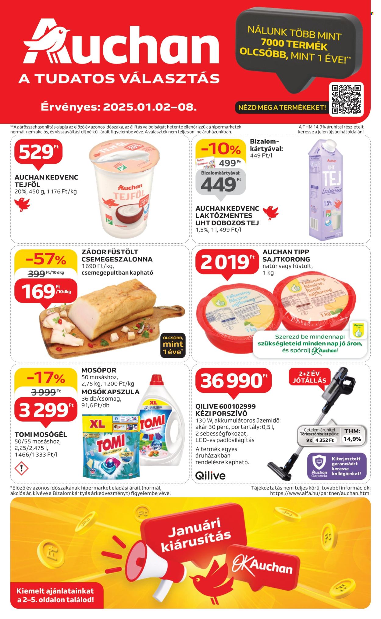 Auchan akciós újságok - 2025.01.02 - 2025.01.08. Oldal 1