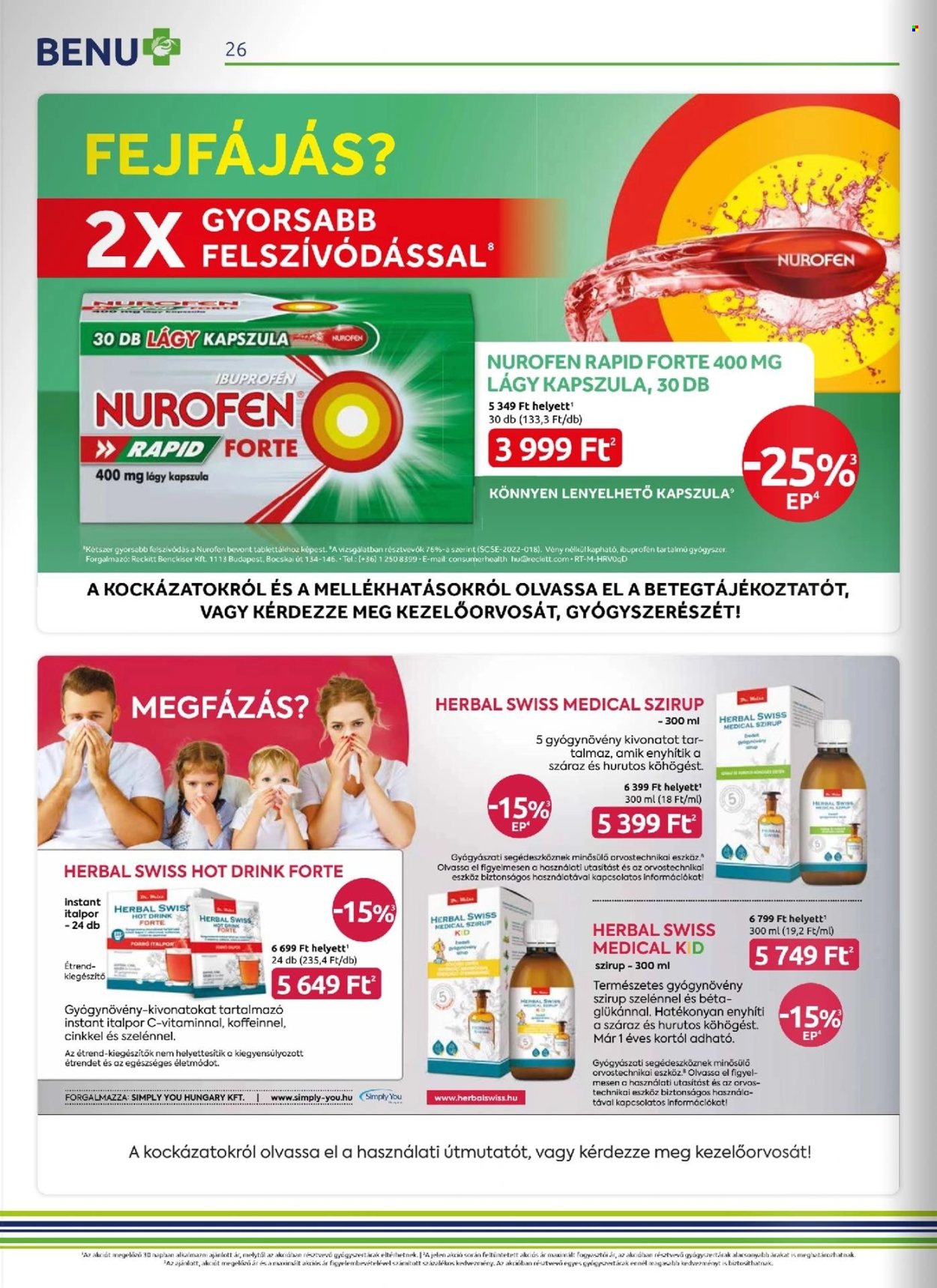 BENU Gyógyszertár akciós újságok - 2025.01.01 - 2025.01.31. Oldal 26