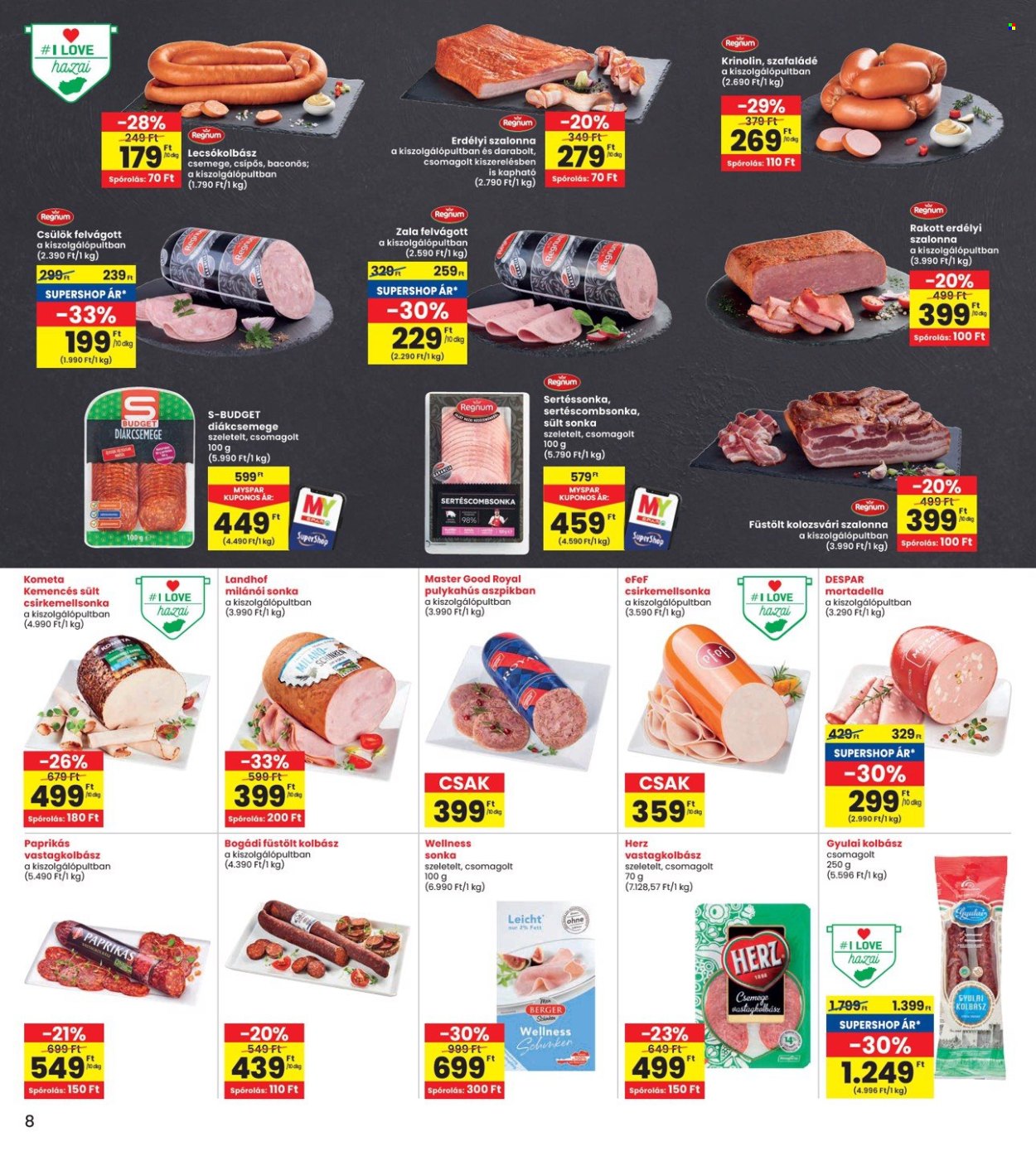 INTERSPAR akciós újságok - 2025.01.09 - 2025.01.15. Oldal 8