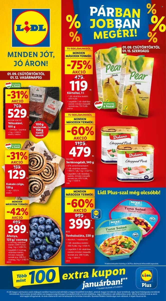 Lidl akciós újságok - 2025.01.09 - 2025.01.15. Oldal 1