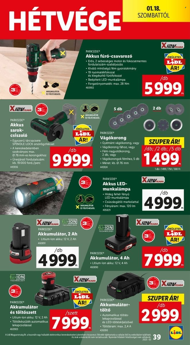 Lidl akciós újságok - 2025.01.16 - 2025.01.22. Oldal 39
