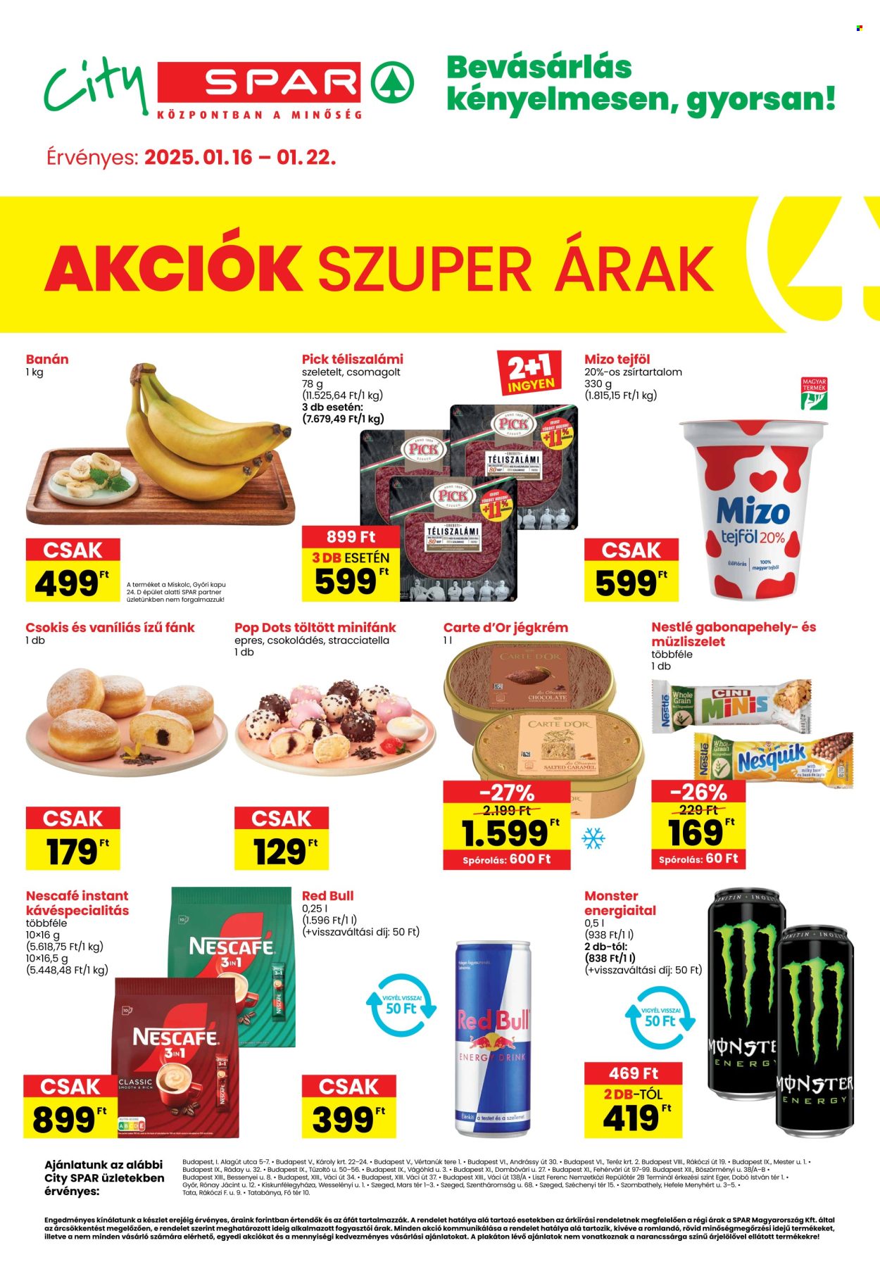 City SPAR akciós újságok - 2025.01.16 - 2025.01.22. Oldal 1
