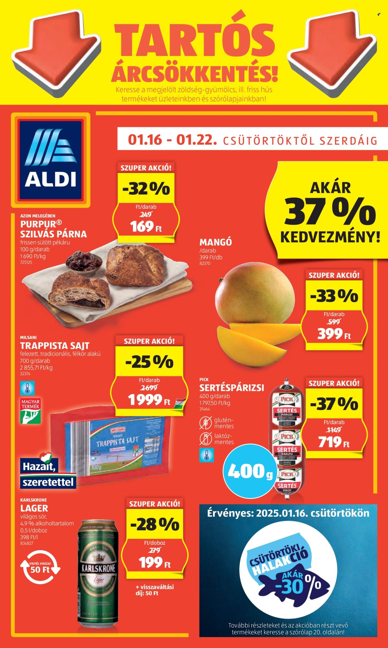 Aldi akciós újságok - 2025.01.16 - 2025.01.22. Oldal 1