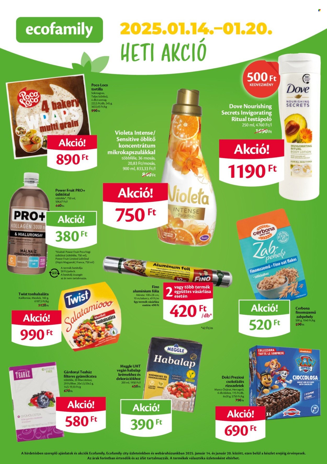 EcoFamily akciós újságok - 2025.01.14 - 2025.01.20. Oldal 1