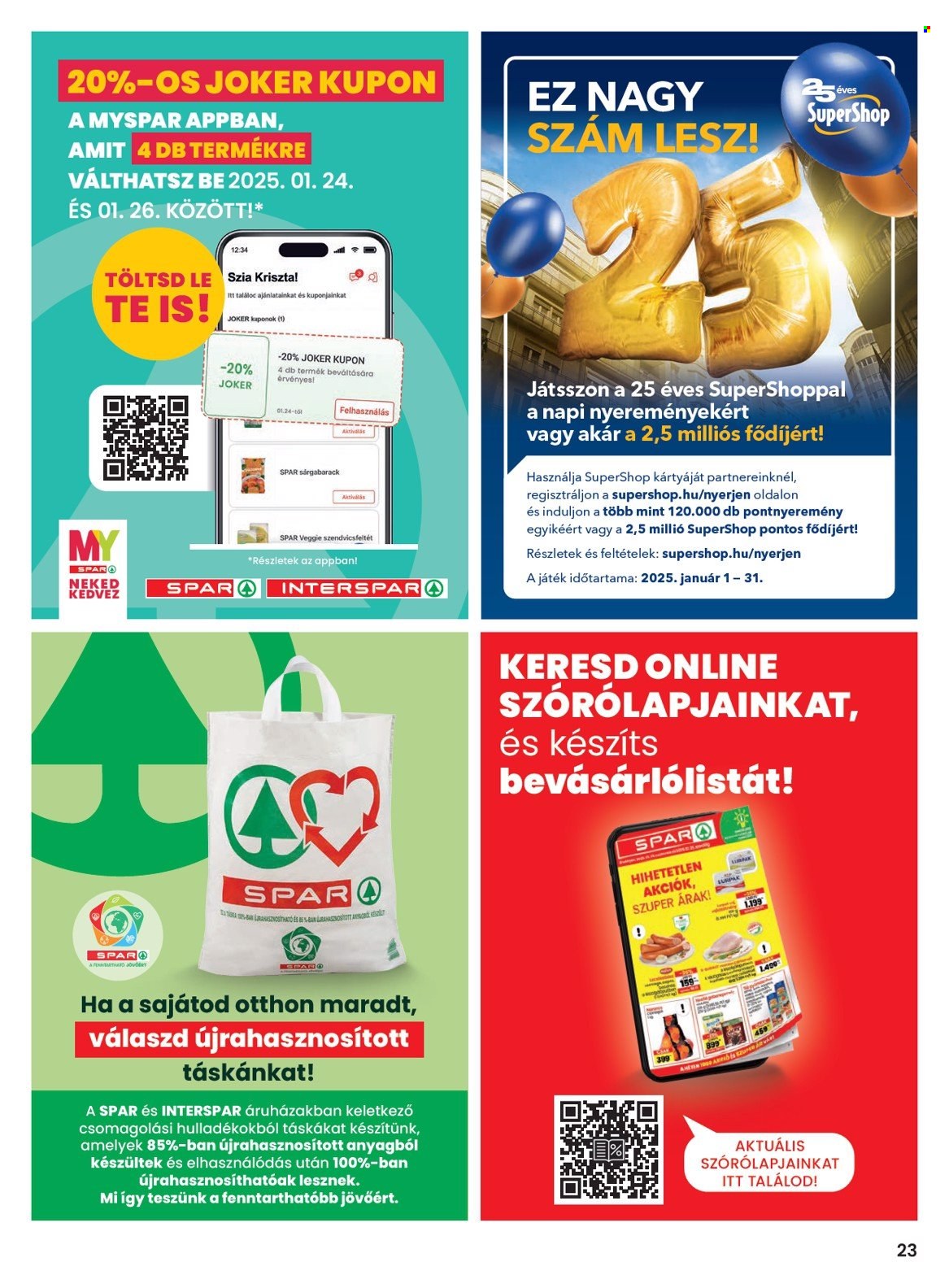 SPAR akciós újságok - 2025.01.23 - 2025.01.29. Oldal 23