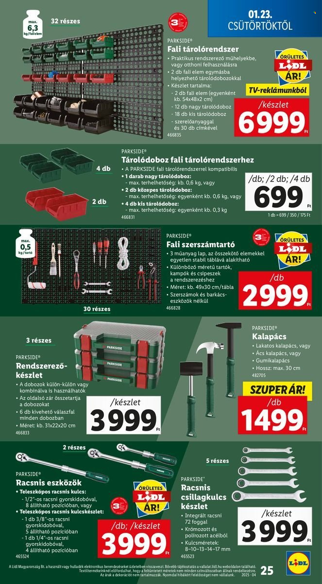 Lidl akciós újságok - 2025.01.23 - 2025.01.29. Oldal 25