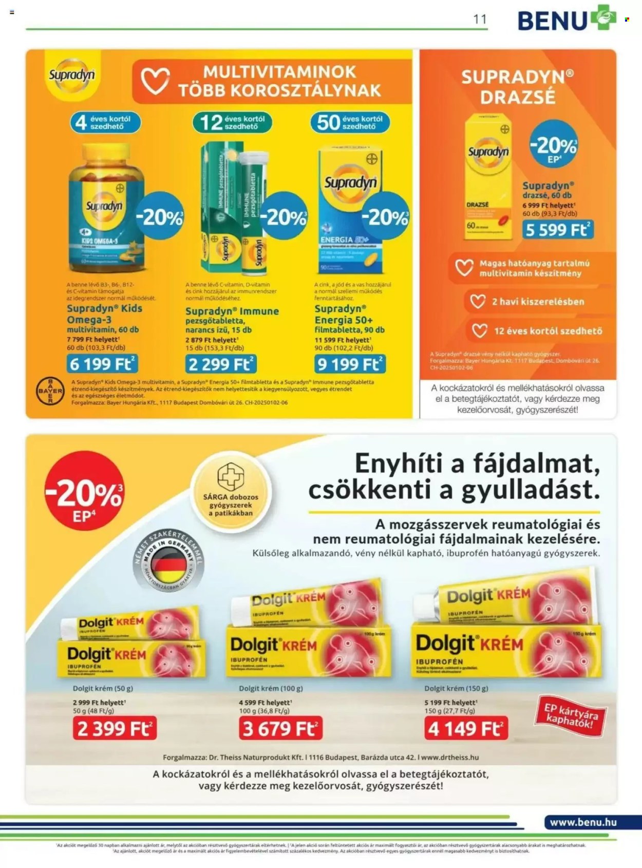 BENU Gyógyszertár akciós újságok - 2025.02.01 - 2025.02.28. Oldal 11