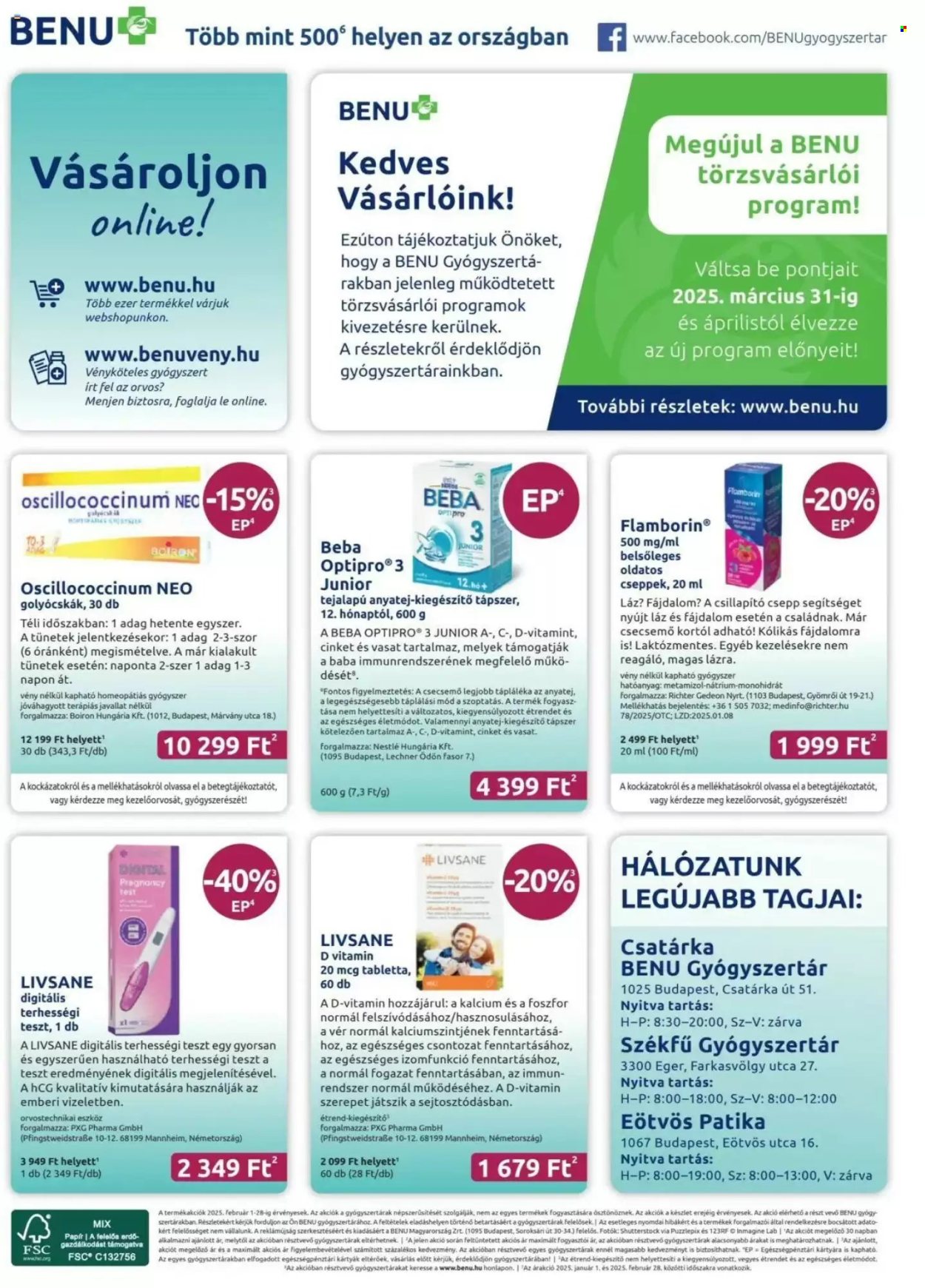 BENU Gyógyszertár akciós újságok - 2025.02.01 - 2025.02.28. Oldal 28