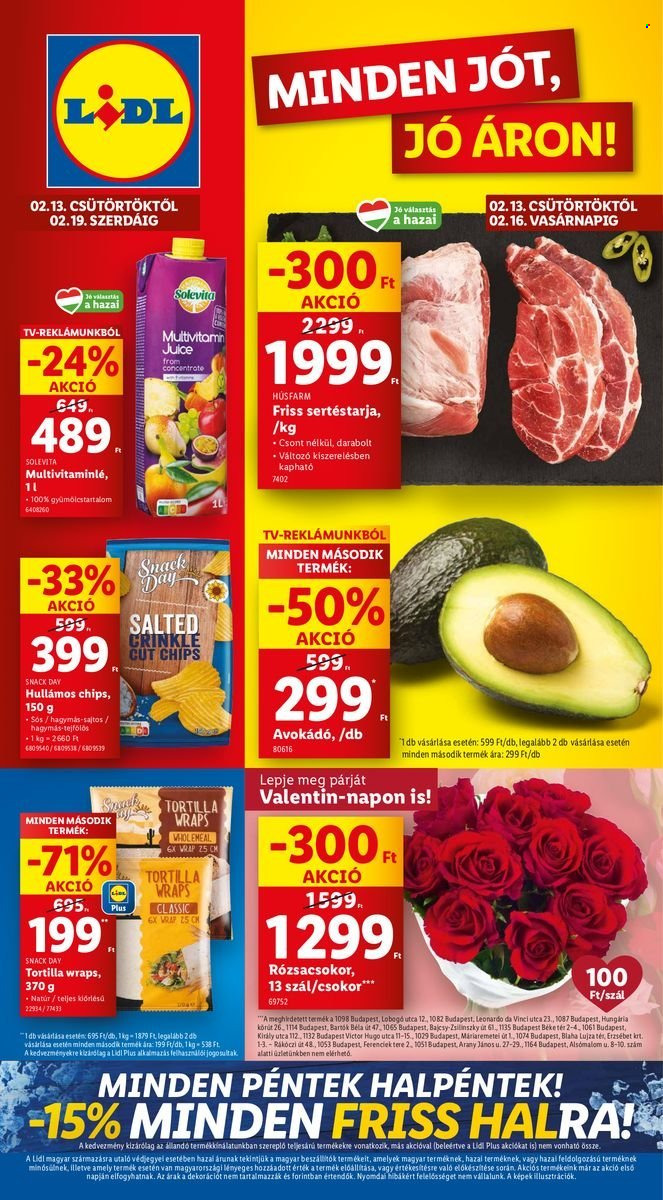 Lidl akciós újságok - 2025.02.13 - 2025.02.19. Oldal 1