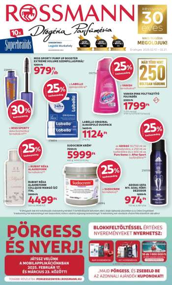 Újság Rossmann - 2025.02.10 - 2025.02.21.
