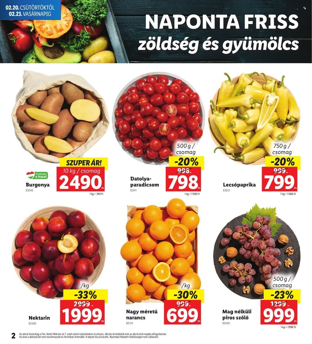 Lidl akciós újságok - 2025.02.20 - 2025.02.23. Oldal 2